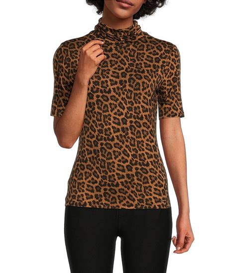 michael michael kors short sleeve turtleneck top 